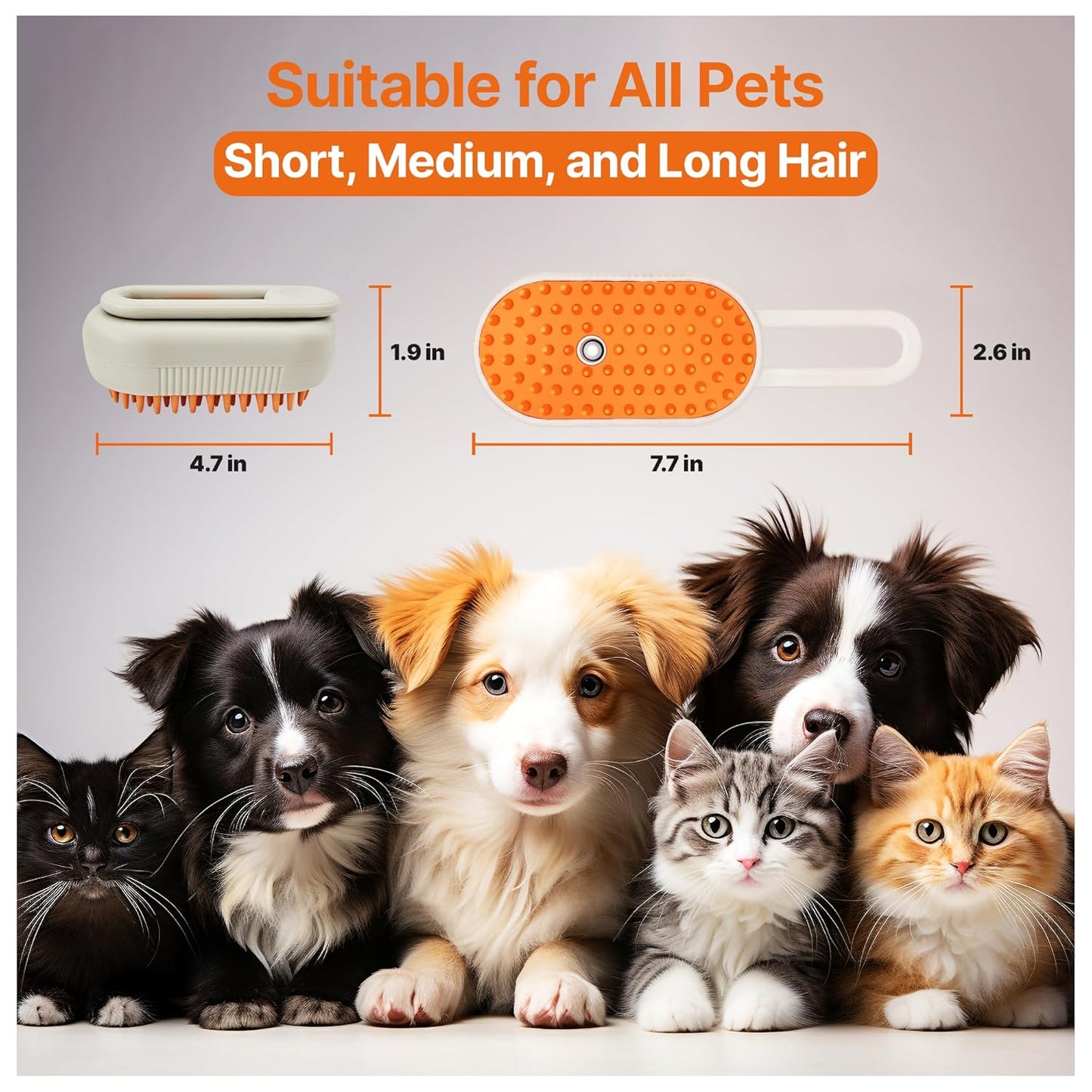 4 in 1 Pet Steam Grooming Brush