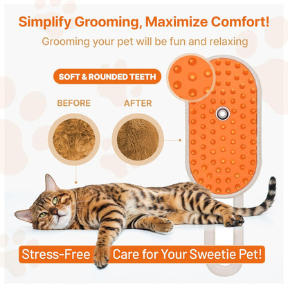 4 in 1 Pet Steam Grooming Brush