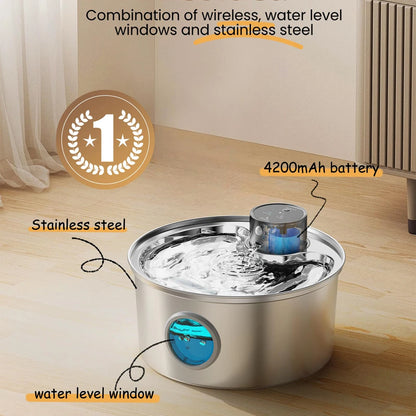 New Wireless - Cat Water Fountain Automatic Sensor