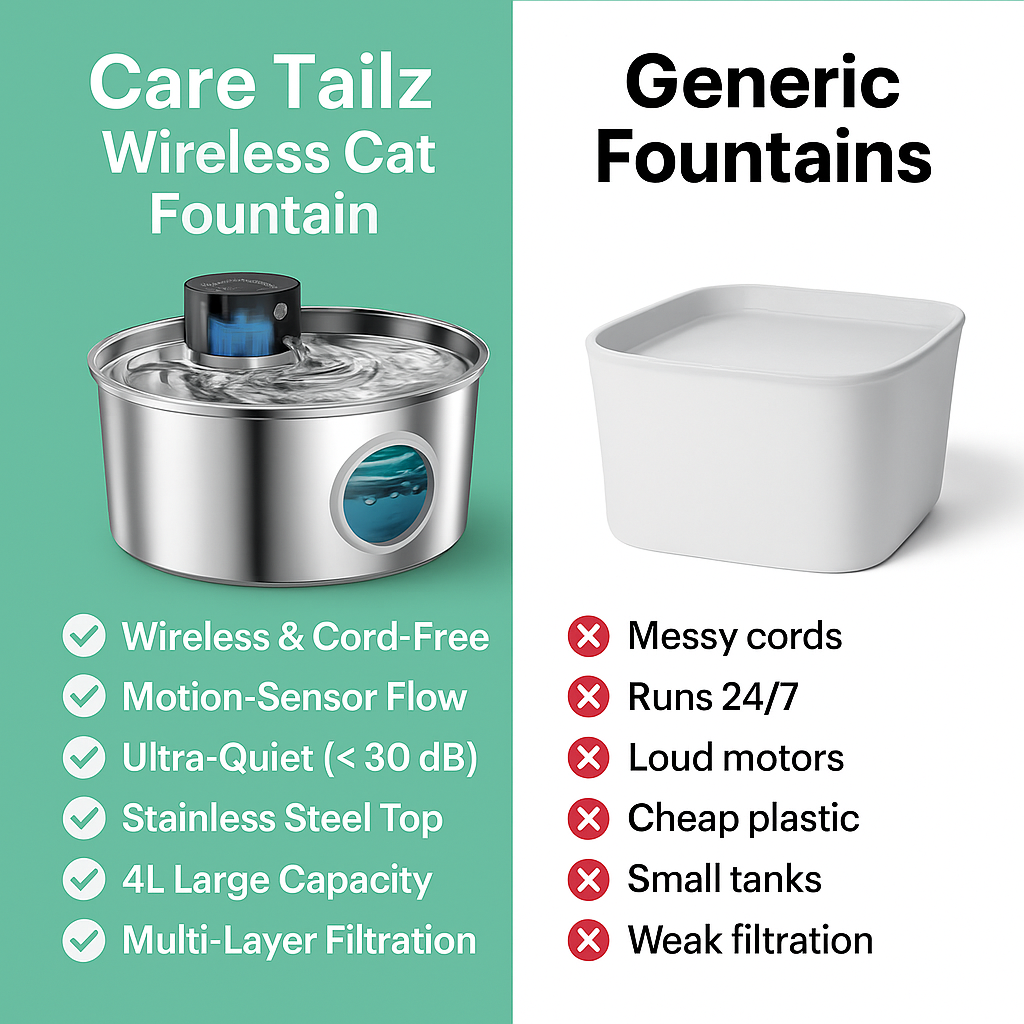 Automatic Wireless Water Fountain by CareTailz