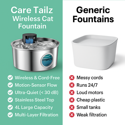 Automatic Wireless Water Fountain by CareTailz