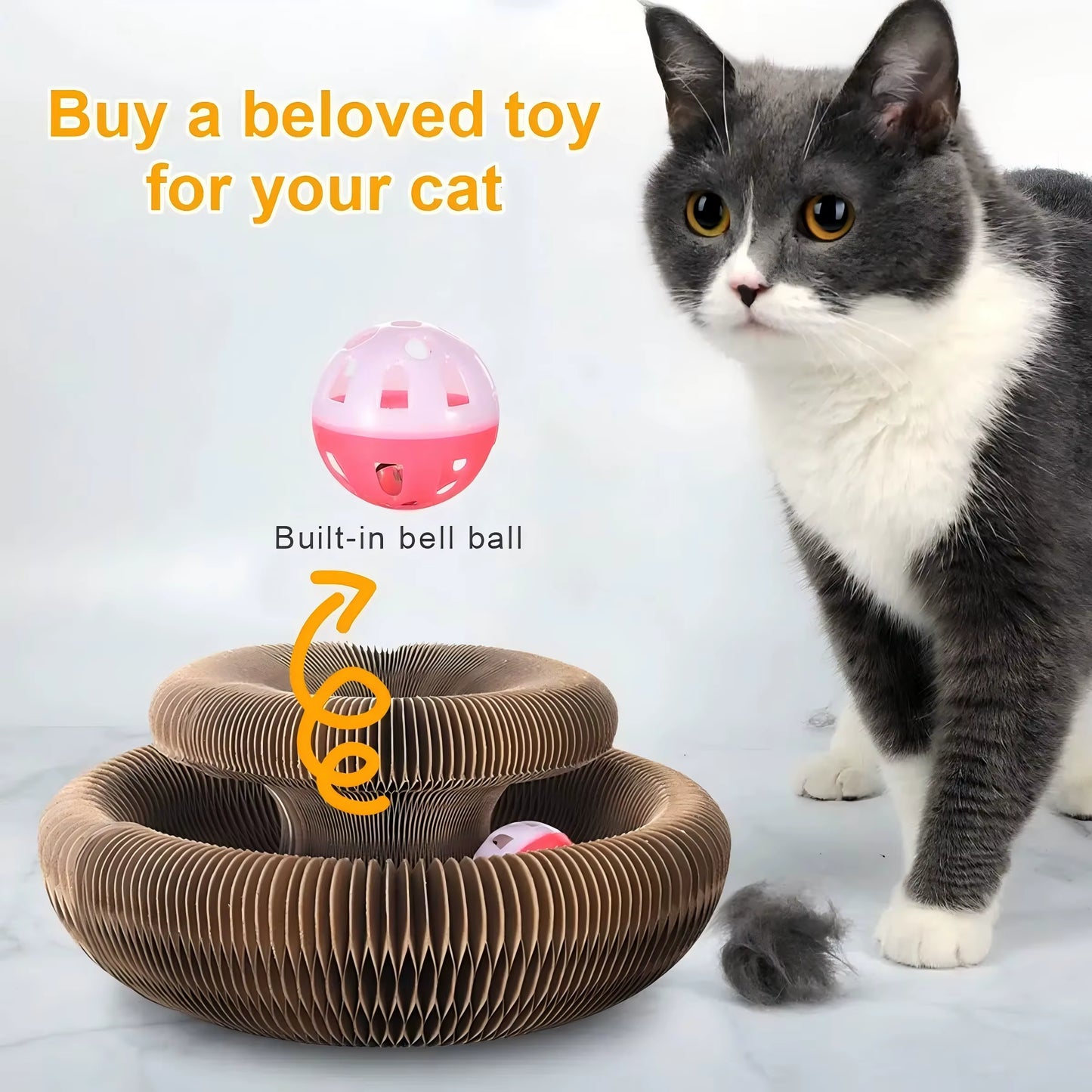 CareTailz™ Expandable Cat Scratching Toy with Free Ball